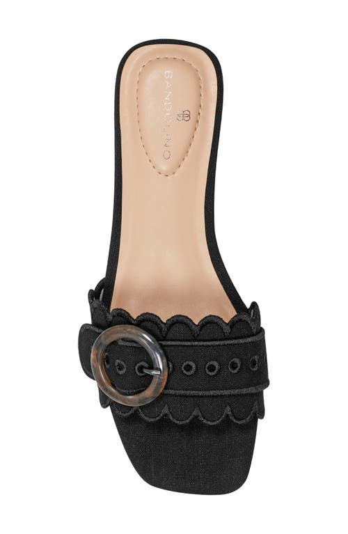 Bandolino Silla Scallop Slide Sandal In Black