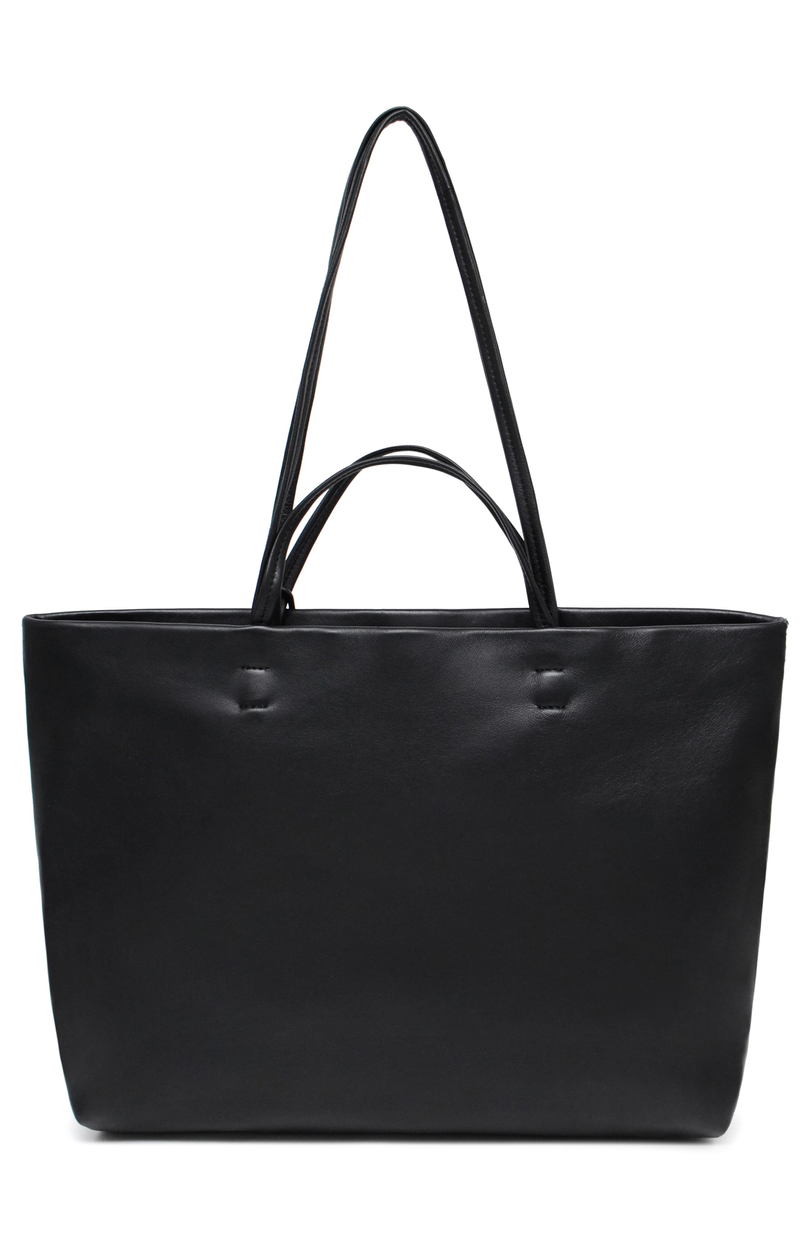 Thacker Liz East/West Leather Tote Bag, Alternate, color, Black