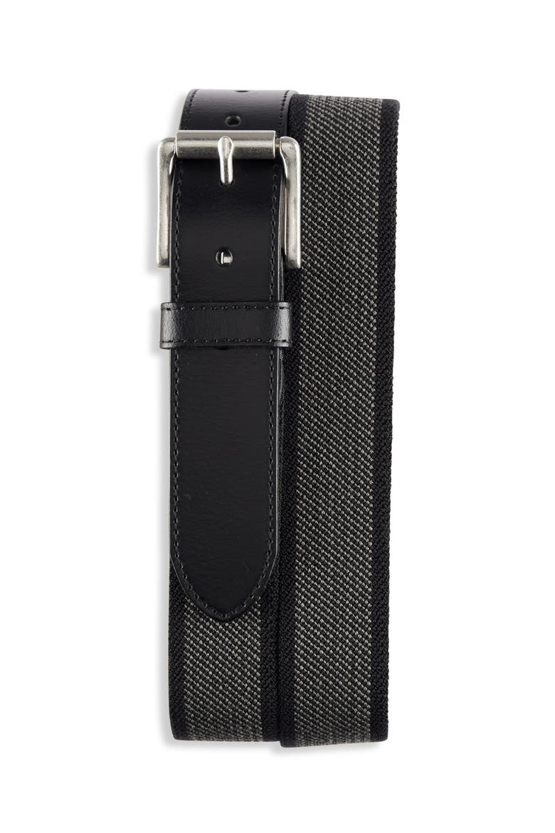 Big & Tall Stretch Woven Belt, Main, color, BLACK