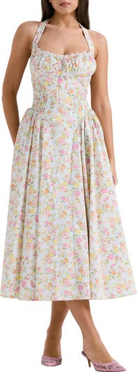 knee length dresses for ladies Adabella floral maxi dress