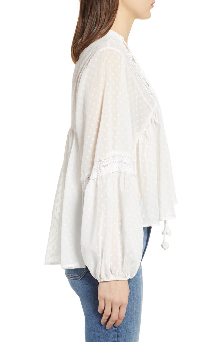 Bishop + Young Swiss Dot Blouse, Alternate, color,