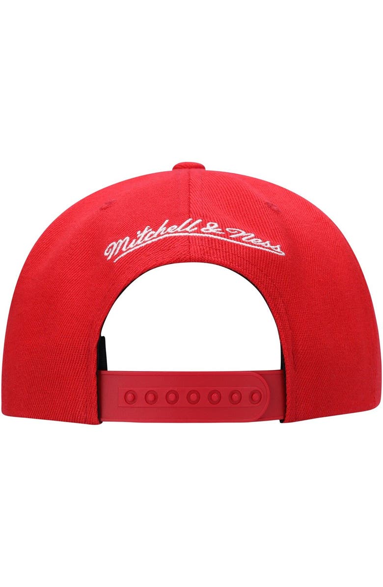 Mitchell & Ness Men's Mitchell & Ness Red Philadelphia 76ers Hardwood Classics Essentials Tonal Basic Snapback Hat, Alternate, color,