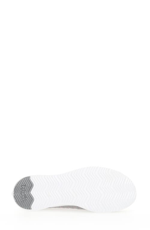 Propét Travelfit Slip-on Sneaker In Grey/pink Fabric