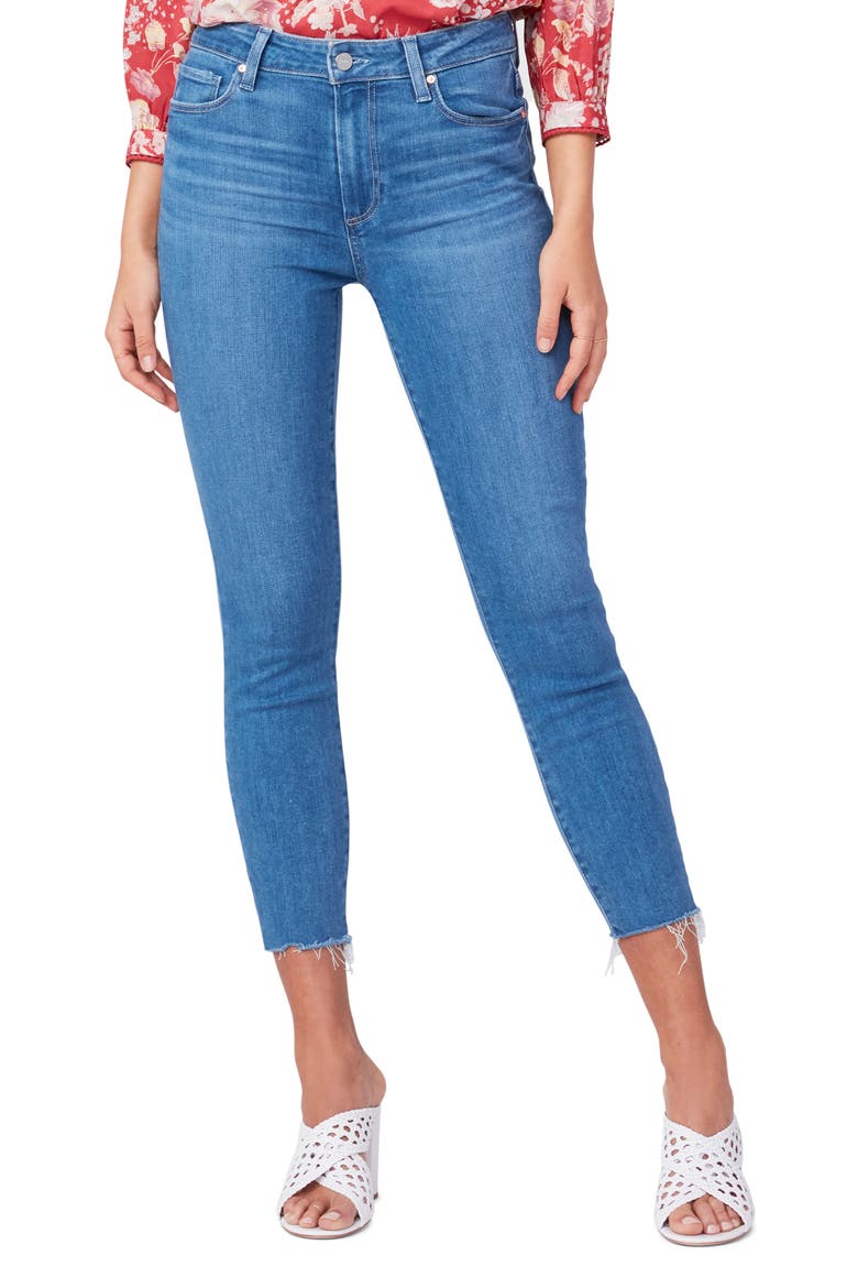 Hoxton High Waist Raw Hem Crop Skinny Jeans, Main, color, GEMINI WITH FREESTYLE HEM