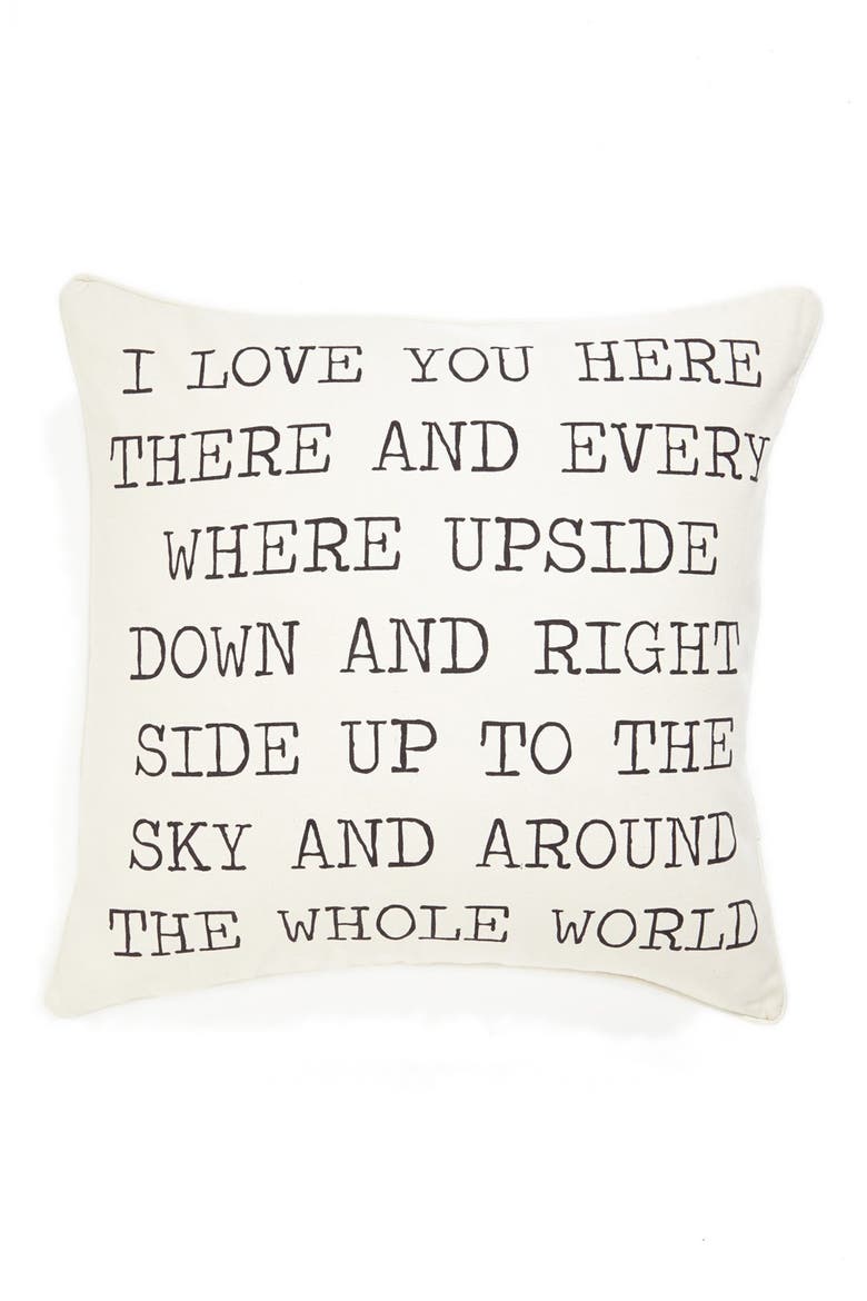 'I Love You' Pillow, Main, color, CREAM
