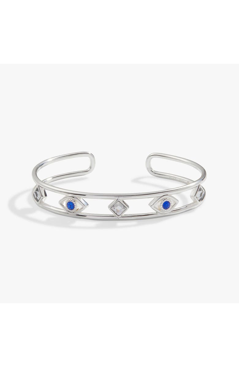 Alex and Ani Evil Eye Crystal Cuff Bracelet, Main, color,