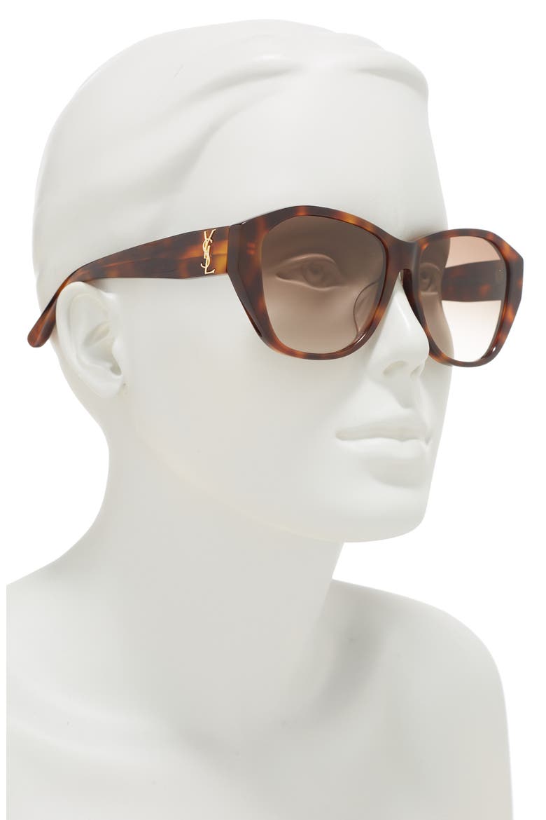 57mm Best Oval Sunglasses, Alternate, color, BROWN BROWN