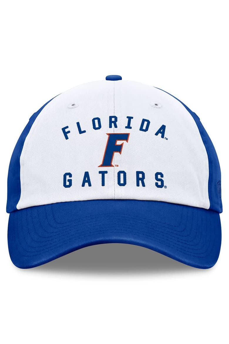 Men's Top of the World White/Royal Florida Gators Heritage Weston Adjustable Hat, Alternate, color, White