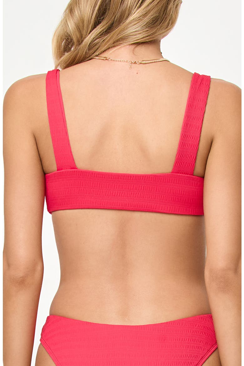 Willow Pucker Textured Bikini Top, Alternate, color, POUT