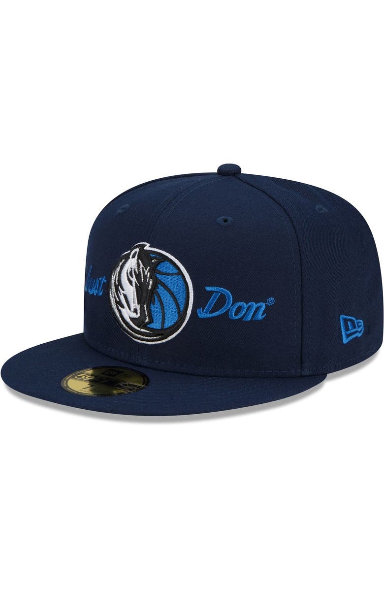 New Era Men's New Era x Just Don Navy Dallas Mavericks 59FIFTY Fitted Hat, Main, color, 