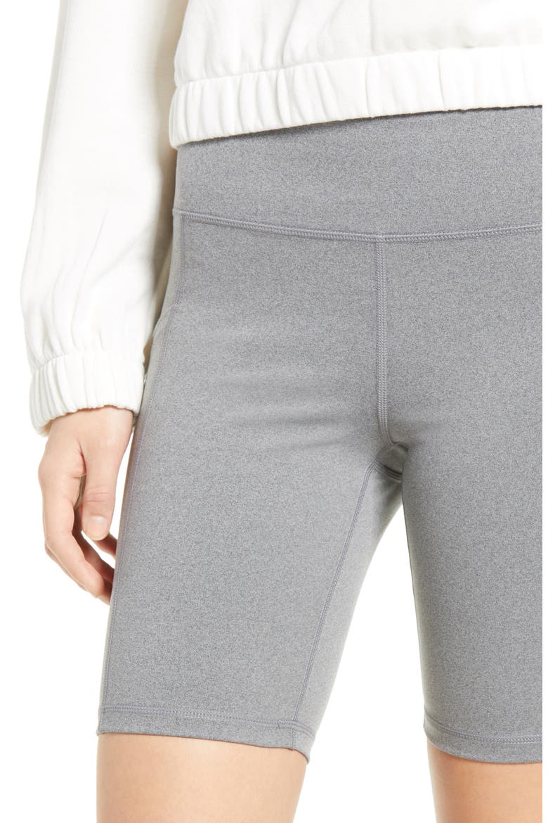Women's Active Pep Talking Pocket Performance Bike Shorts, Alternate, color, STILL GREY