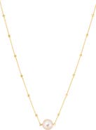 EFFY 925 Gold Plated Silver ,Peach Freshwater Pearl Necklace