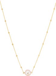 EFFY 925 Gold Plated Silver ,Peach Freshwater Pearl Necklace