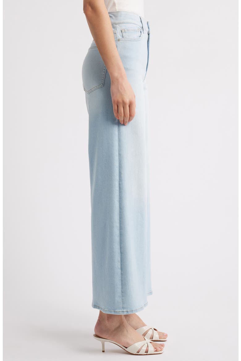 Le Palazzo High Waist Crop Wide Leg Jeans, Alternate, color, FLOAT