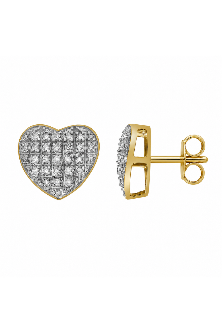 Eden 10K Yellow Gold Cluster Diamond Unisex Earrings - 0.24 Cts, Alternate, color, 10K Yellow Gold