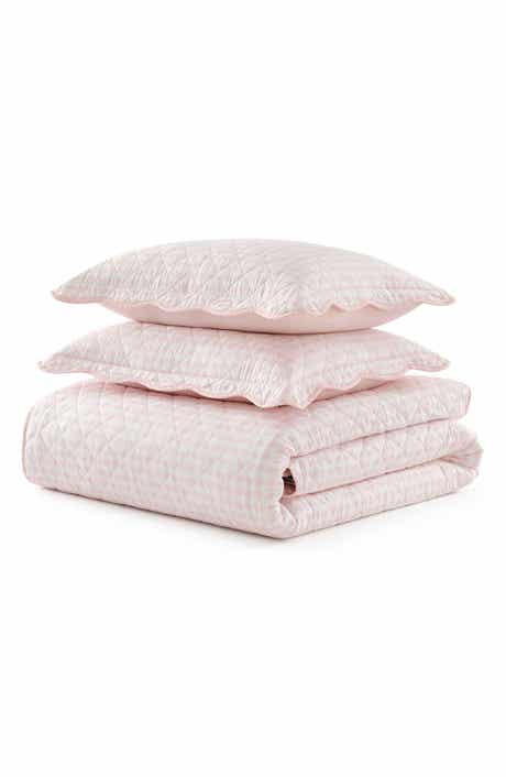 Olivia Gingham Cotton Percale Quilt Set