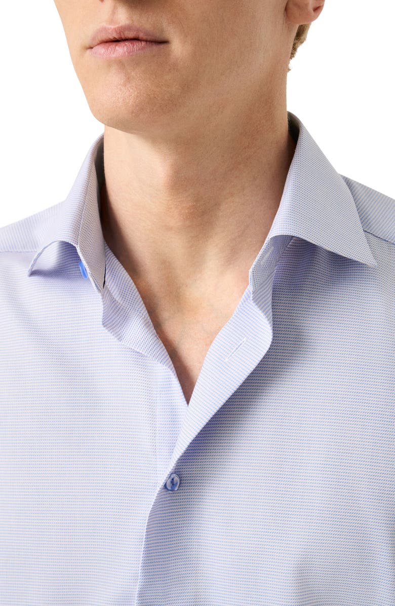 Eton Contemporary Fit Microcheck Cotton Dress Shirt, Alternate, color, Medium Pink