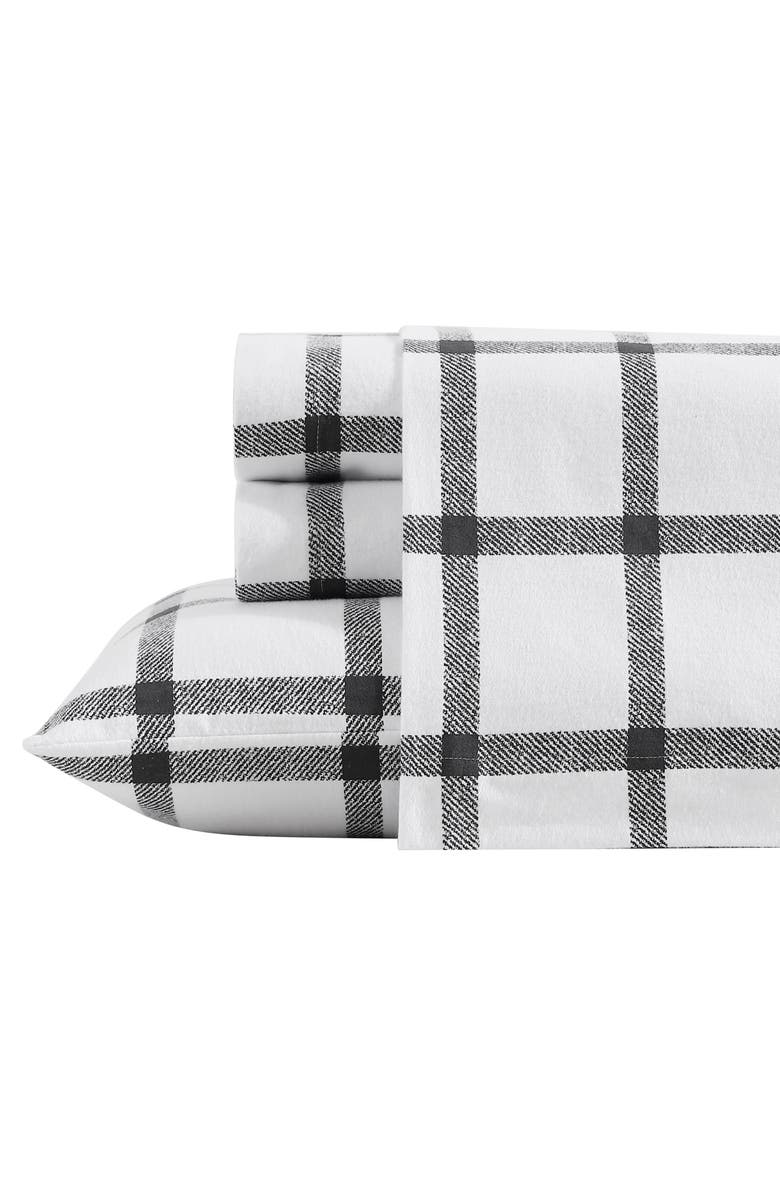 Eddie Bauer Bunkhouse Plaid Cotton Flannel Sheet Set, Main, color, Dark Grey