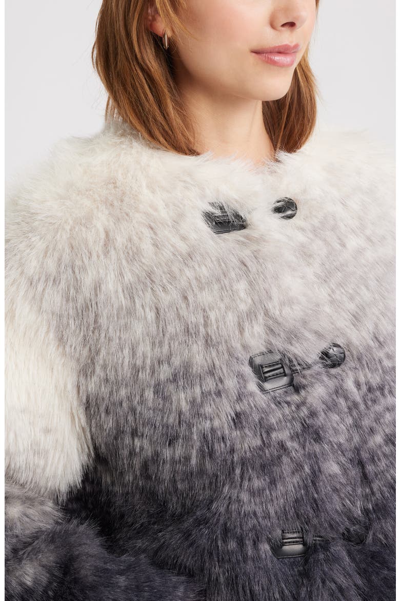 Ombré Faux Fur Jacket, Alternate, color, GREY OMBRE