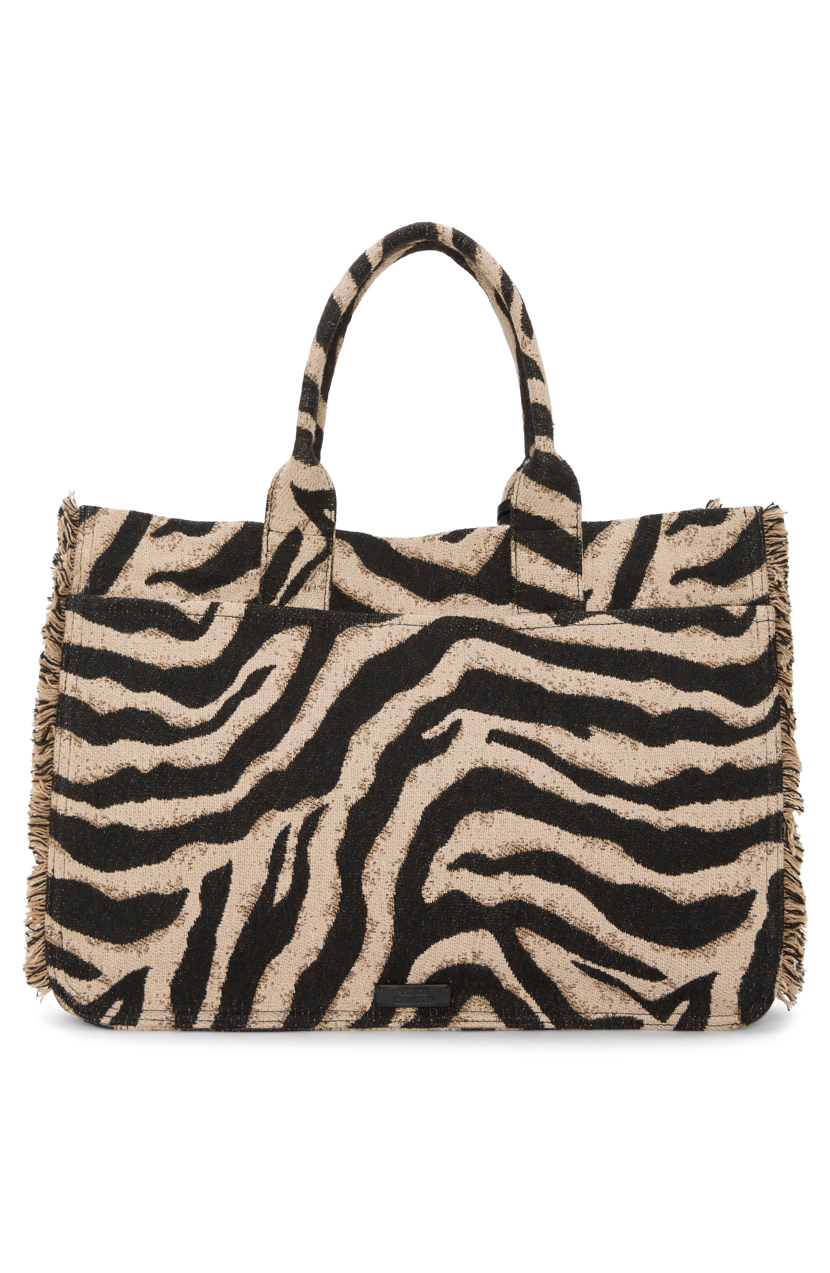 Vince Camuto Zhury Canvas Tote, Alternate, color, Brown