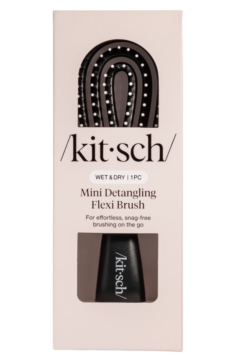 Kitsch Mini Detangling Flexi Brush, Alternate, color, Black