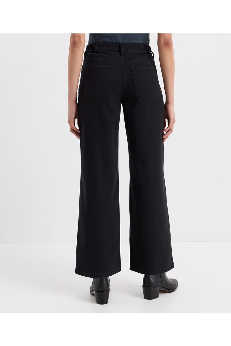 Organic Cotton All-Day Twill Wide Leg Pant, Alternate, color, Black