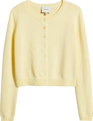 Reformation Clara Cotton Crewneck Cardigan