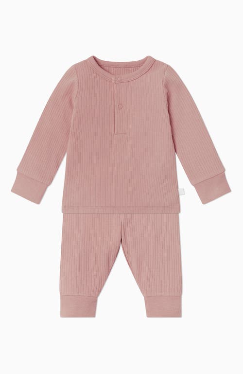Mori Kids'  Ribbed Pyjamas In Pink