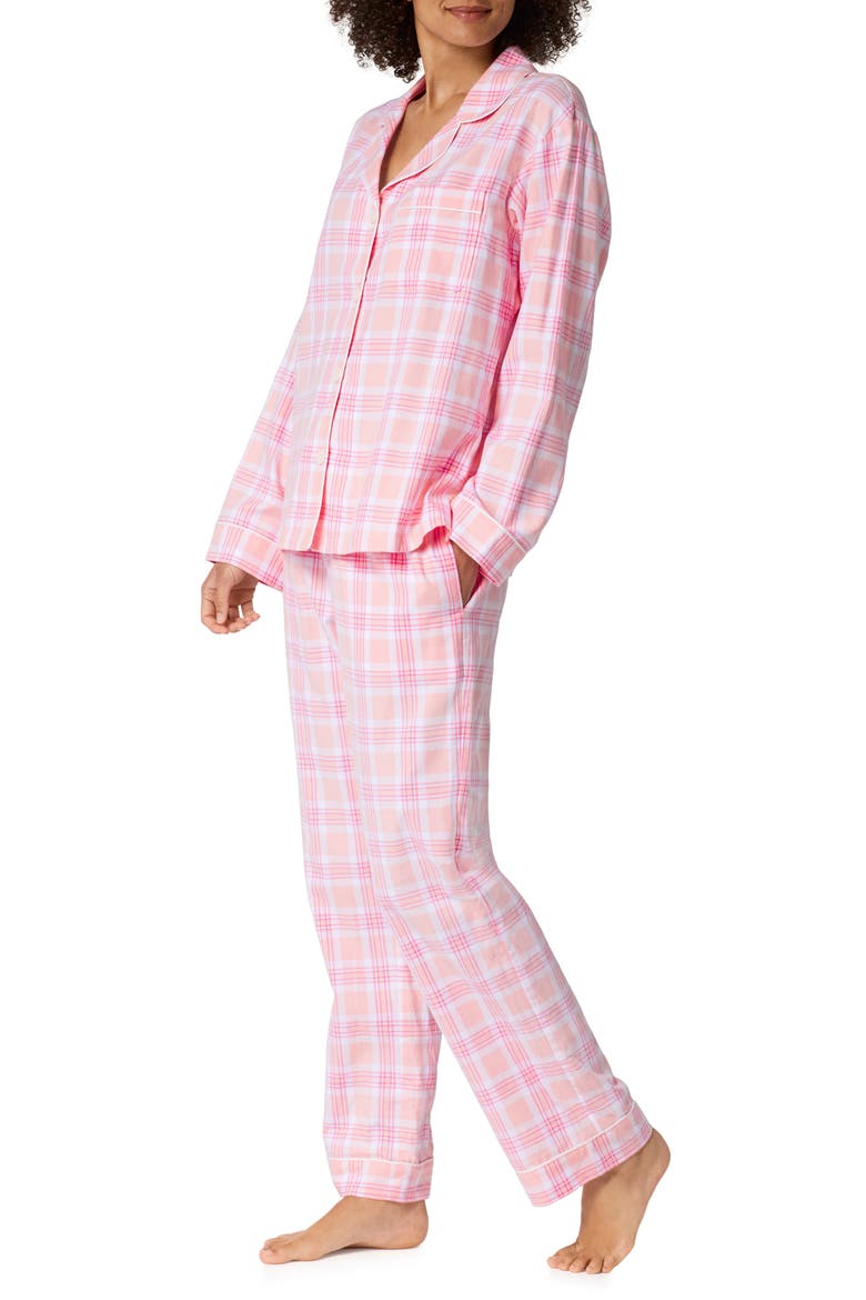 Print Organic Cotton Flannel Pajamas, Alternate, color, PRAIRIE PLAID
