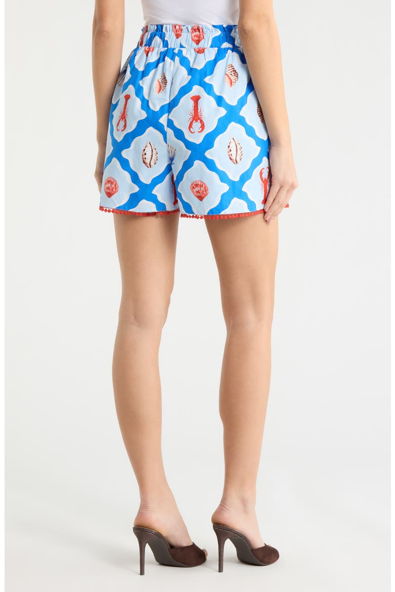 Lobster Bay Melia High Waist Shorts, Alternate, color, WHITE BLUE-MULTI