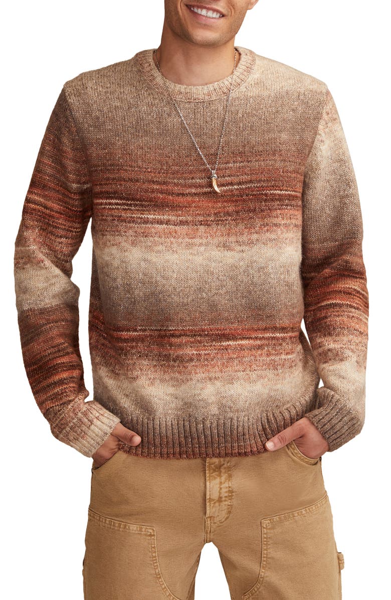 Lucky Brand Space Dye Crewneck Sweater, Main, color, 