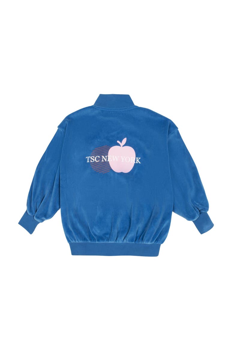 The Sunday Collective Velour Track Jacket, Alternate, color, Blue Note