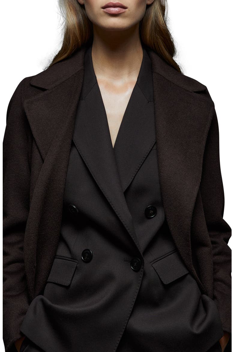 Lucia Belted Wool Blend Coat, Alternate, color, CHOCOLATE