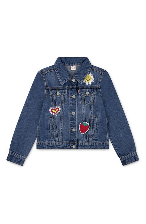 Kids' Patchwork Denim Trucker Jacket (Little Kid)