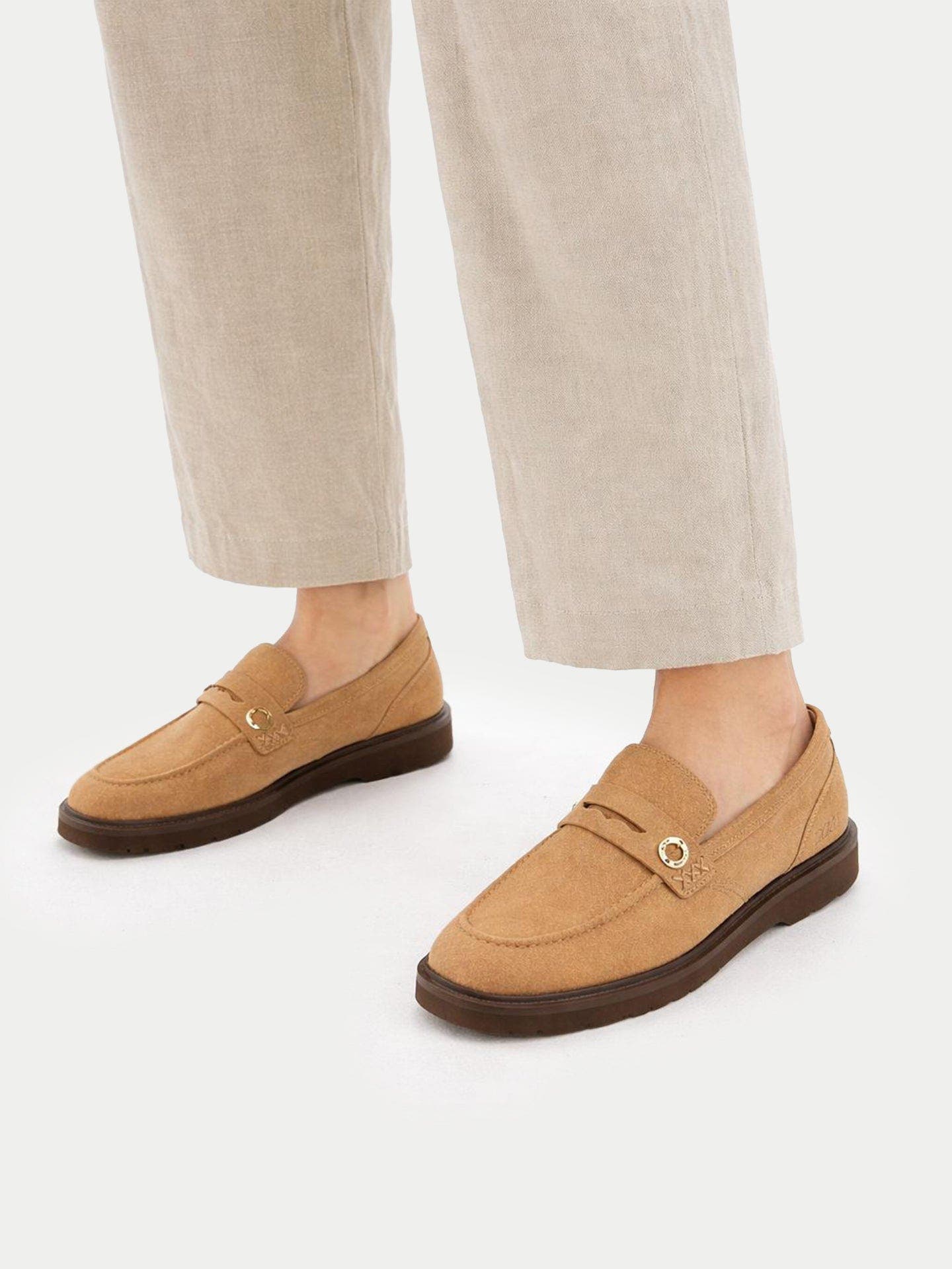 Gobi Cashmere Cashmere Loafers, Alternate, color, Almond