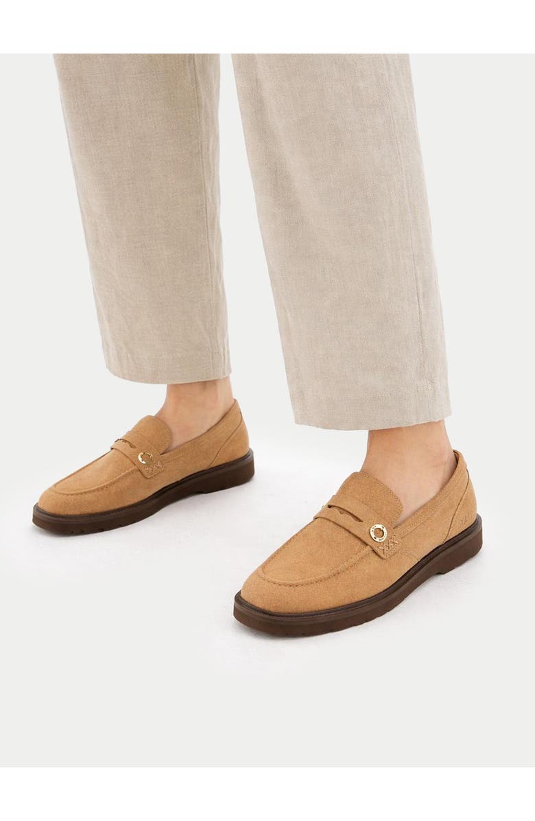 Gobi Cashmere Cashmere Loafers, Alternate, color, Almond