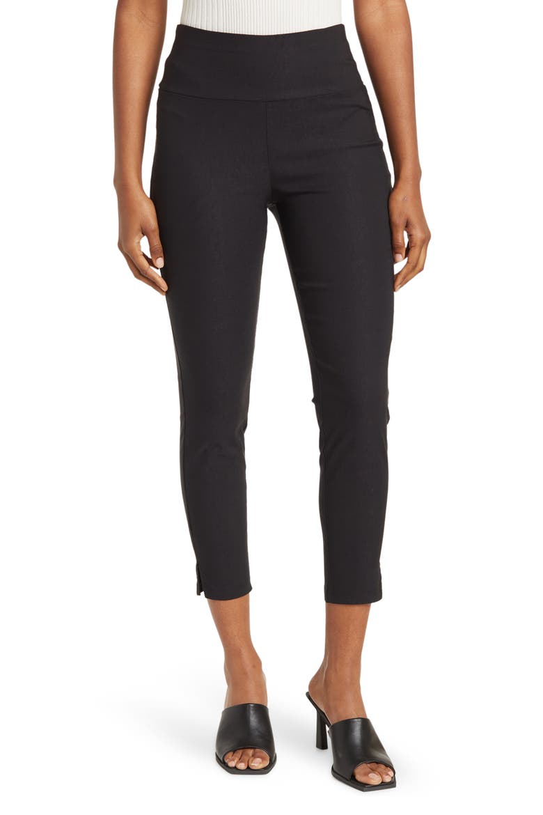 High Waist Capri Crop Leggings, Main, color, BLACK