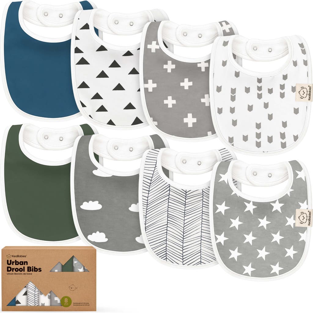Keababies 8-pack Baby Drool Bibs In Multi