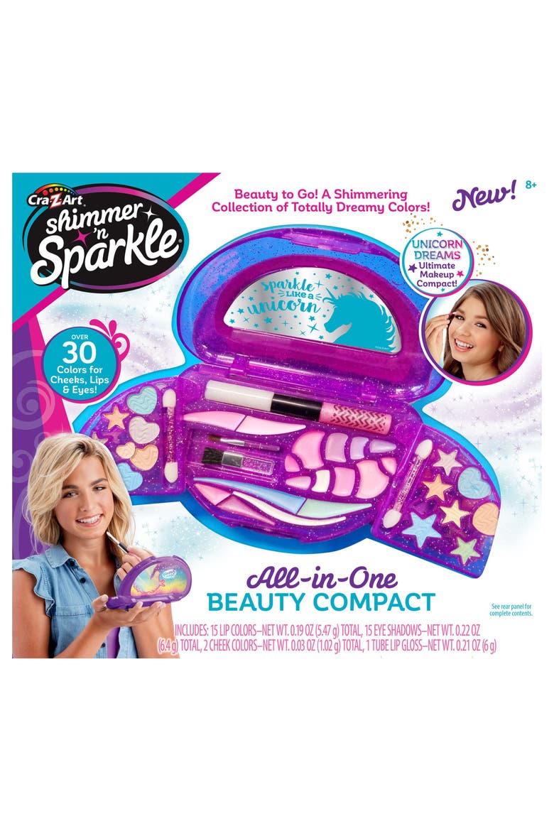 Crazart Shimmer N Sparkle Girls All In One Beauty Compact, Alternate, color, Multicolored