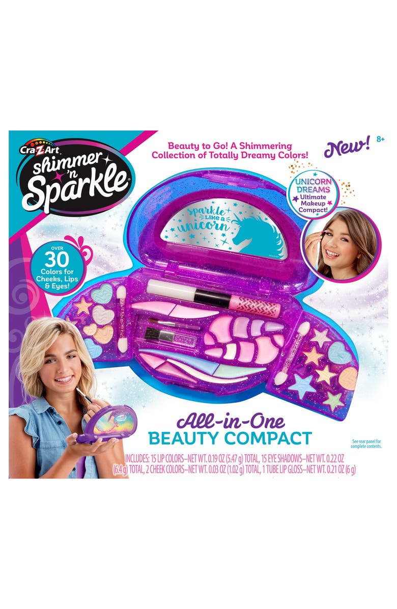 CRA-Z-ART Crazart Shimmer N Sparkle Girls All In One Beauty Compact, Alternate, color, Multicolored