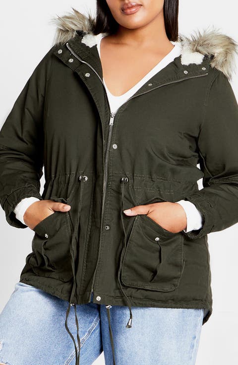 Explorer Parka with Faux Shearling Lining (Plus)