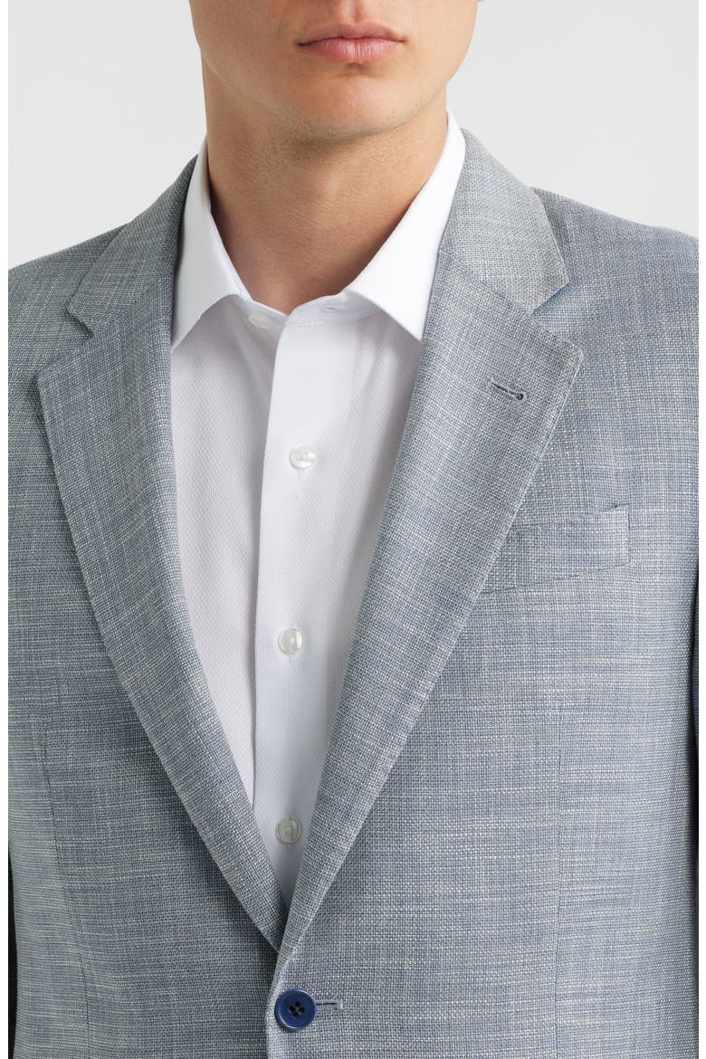 Light Grey Mélange Sport Coat, Alternate, color, SOLID LIGHT GREY/ PASTEL BLUE
