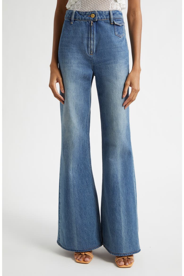 Odelia Flare Jeans, Main, color, DANUBE