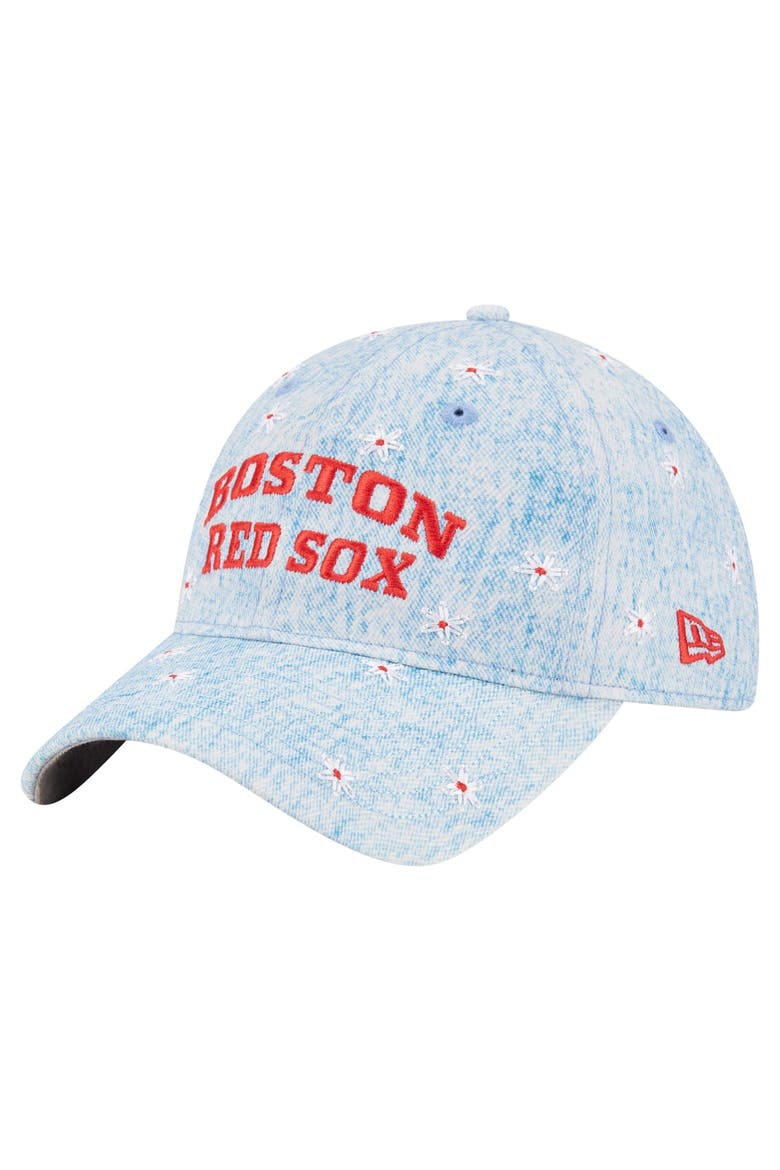 Women's New Era  Light Blue Boston Red Sox Daisy All Over 9TWENTY Adjustable Hat, Alternate, color, Light Blue