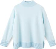 MANGO Mock Neck Side Slit Sweater