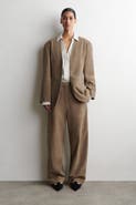 COS Suede Straight-leg Trousers