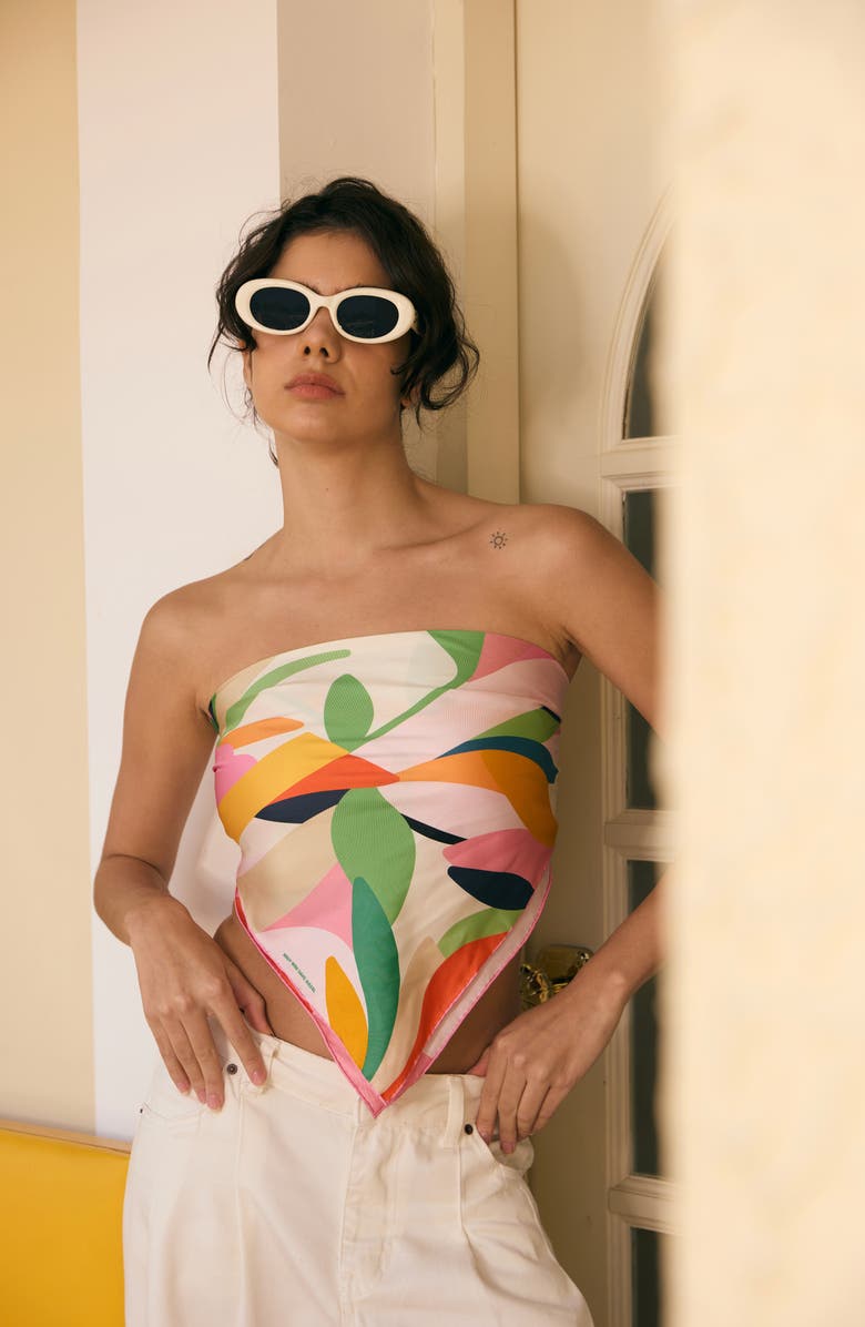 Jessie Zhao New York Double Sided Silk Scarf Of Spring Garden Harmony, Alternate, color, Pink