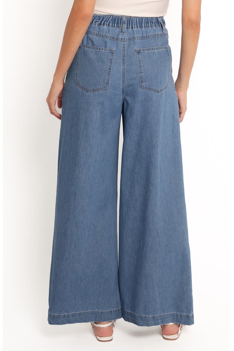 Rosalee Pleated Chambray Wide Leg Pants, Alternate, color, MEDIUM DENIM