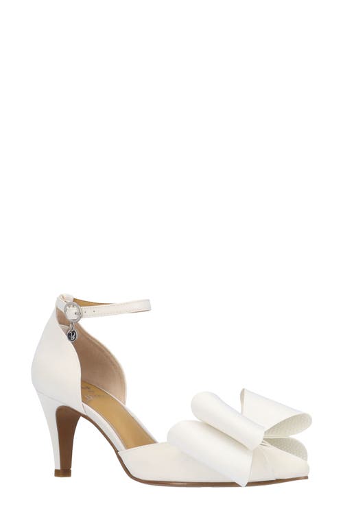J. Reneé Pammie Ankle Strap Pointed Toe Pump In White