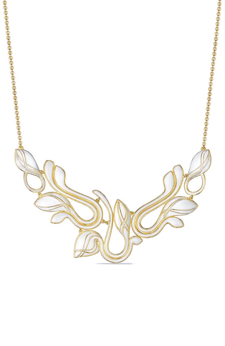 Judith Ripka 18K Gold Vermeil Enamel Collar Necklace, Main, color,